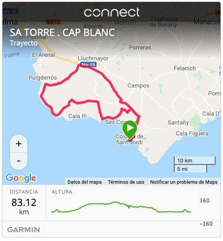 Ruta en bici de Colònia a Sa Torre i Cap Blanc