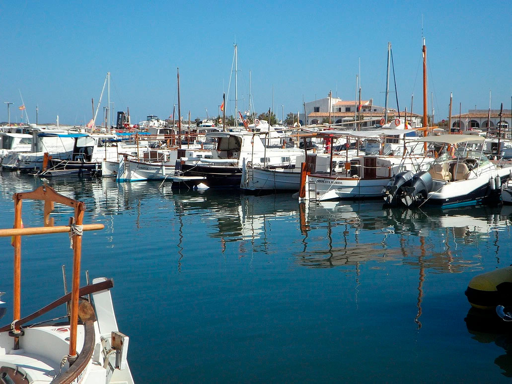 Boats in the port of Colonia de Sant Jordi