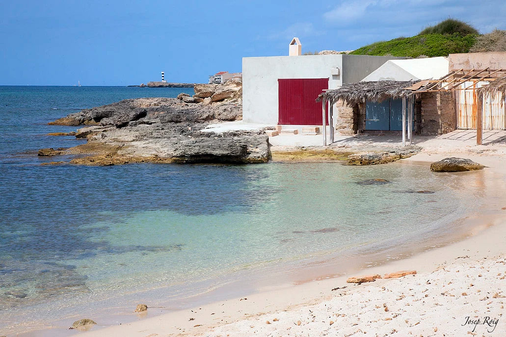 Fisherman's huts in Cala Can Curt