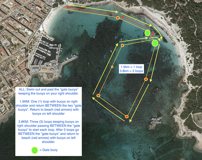 Mapa Prueba Swim Long Course Weekend